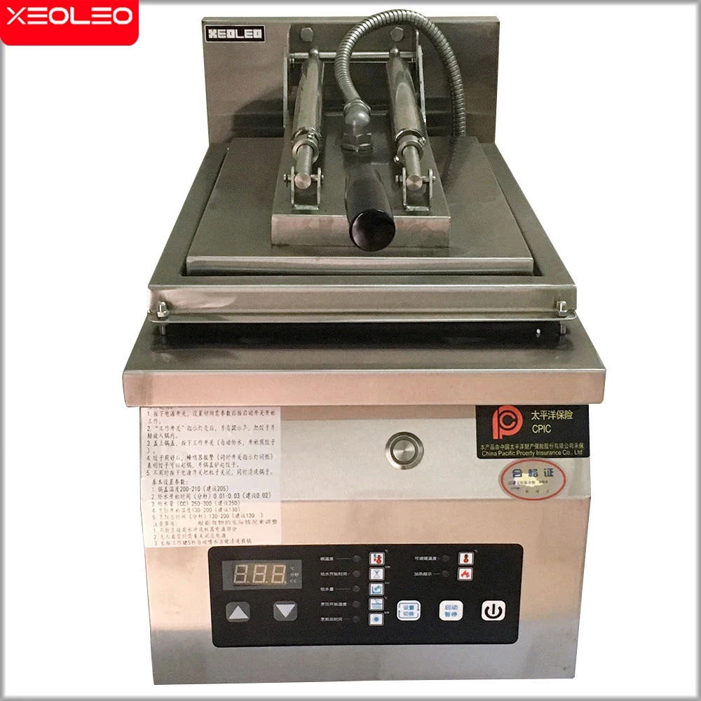 XEOLEO Commercial Dumpling Food Processor Auto-thermostat Control Pot Sticker Machine Intelligent Thickened Fried Buns Furnace