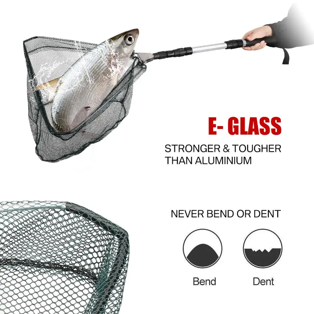 130CM Aluminum Alloy Fishing Net Telescoping Foldable Landing Net  Retractable Pole for Carp Fishing Tackle Catching Releasing