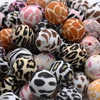 15mm 10Pcs Teether Silicone Beads Leopard Print Round Teething Beads For Baby Pacifier Chain Dummy Holder Clip DIY Necklace 1