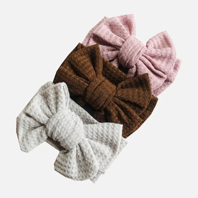 child safety seat Newborn Baby Headband Cute Big Bow Infant Elastic Hair Band Solid Color Bowknot Turban Headwrap Baby Girl Hair Accessories custom baby accessories