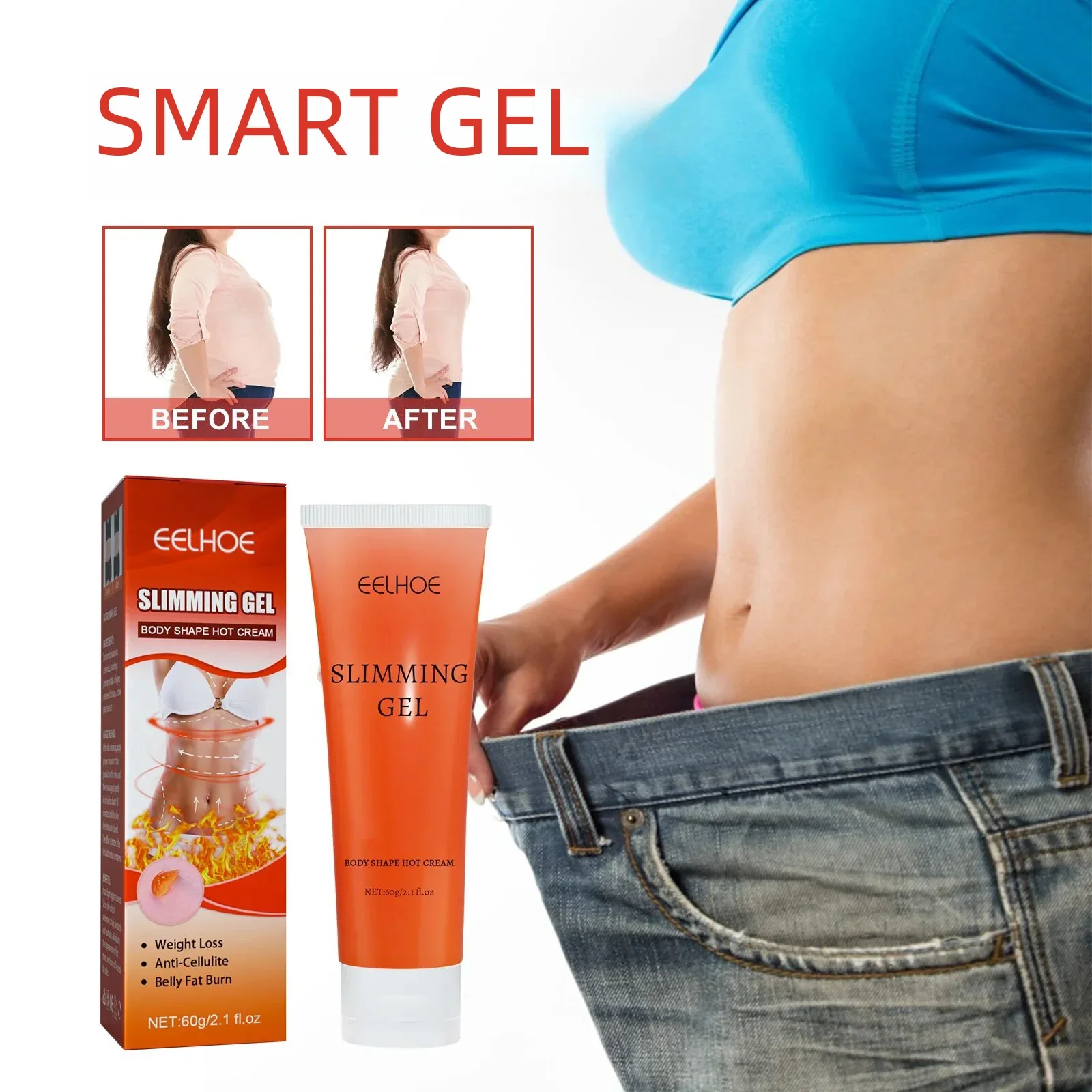 Fat Burning Slimming Cream Belly Fat Burner For Women Abdominal Body Reducer Shaper Hot Gel Cellulite Remover Skin Tightening60g 2pc пот сауна рукава рукава тела shaper тонкие руки термо жир burner похудение