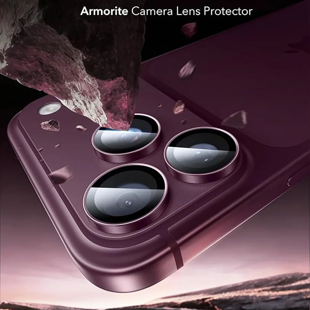 8K HD Camera Lens Protector with Metal Ring - Tempered Glass Full Cover Film