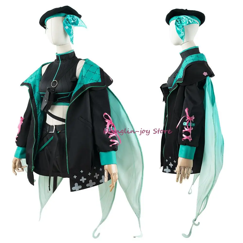 

Vtuber Nijisanji Pomu Rainpuff Cosplay Costume Yutuber Suit Women Fariy Dress Halloween Party Uniform Coat Wings Wig