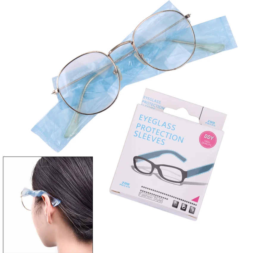 

200PCS/Box Salon Hair Dyeing And Styling Tools Glasses Protector Accessories Disposable Eyewear Leg Protectors Cover