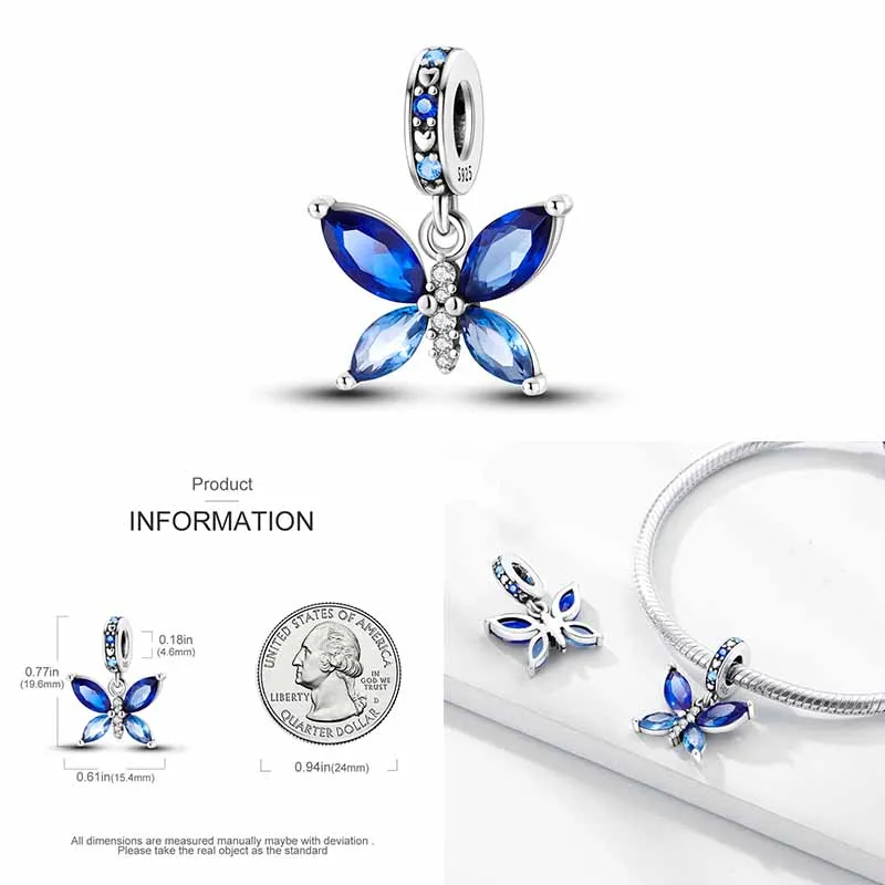 S74b1a0cfcb3d4bcd960fc9b9831c6a9ew 925 Sterling Silver Colorful Sunflower Dog Boys Gift Items Butterfly Aircraft Earth Charms Fit Original Pendant Jewelry make up Mallzona