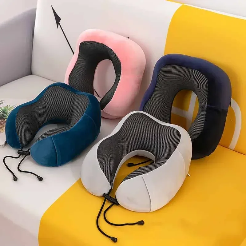 U Shaped Memory Foam Neck Pillows Massage Neck Pillow Soft Travel Pillow Sleeping Airplane Pillow Cervical Healthcare Bedding 2