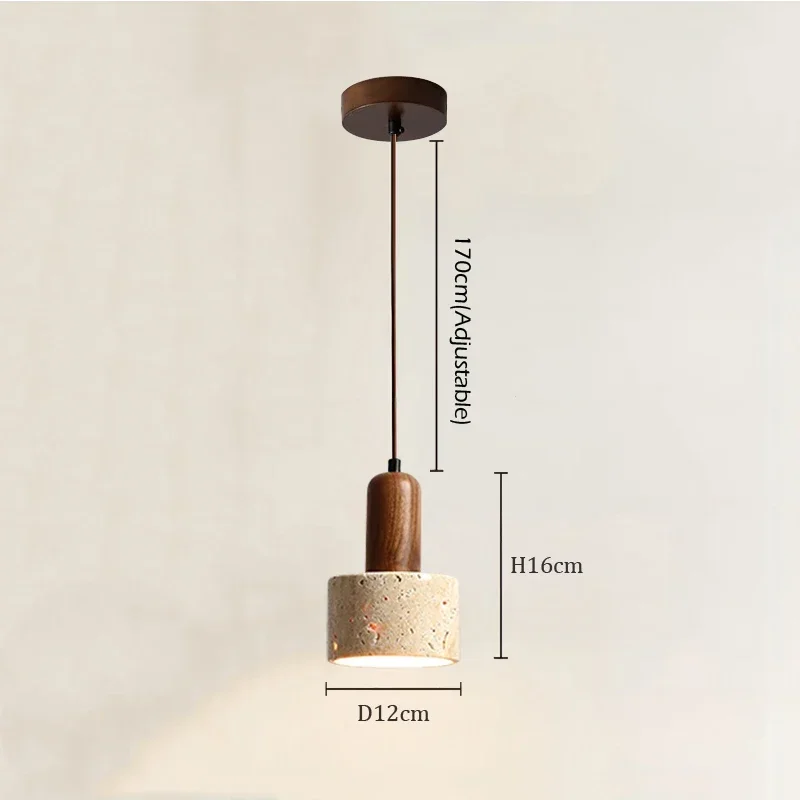 Pendant Lights Pendant Lamp Japanese New Yellow Marble Table LED Droplight Wabi Sabi Travertine Nordic Pendant Lamp For Bedside Restaurant Corridor Decor