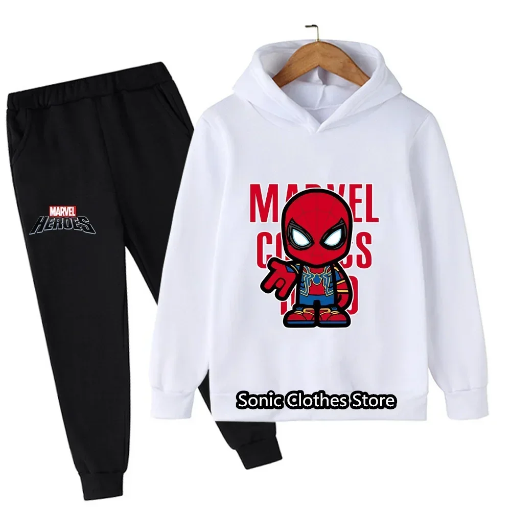 

Spring Children Clothing Cartoon Spiderman Hoodie Set Kids Baby Girl Sweatshirts T-shirts+pants 2 Pieces Clothes Outfits