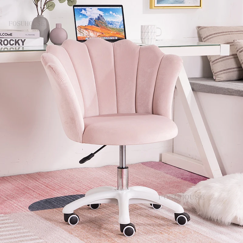 Modern Minimalist Velvet Office Chairs Study Lift Swivel Leisure