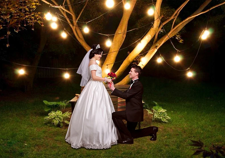 Description Picture 2 of itemLED G40 Ball String Lights Waterproof Outdoor Garden Garland String Fairy Christmas Party Wedding Decoration 25FT 30FT 50FT