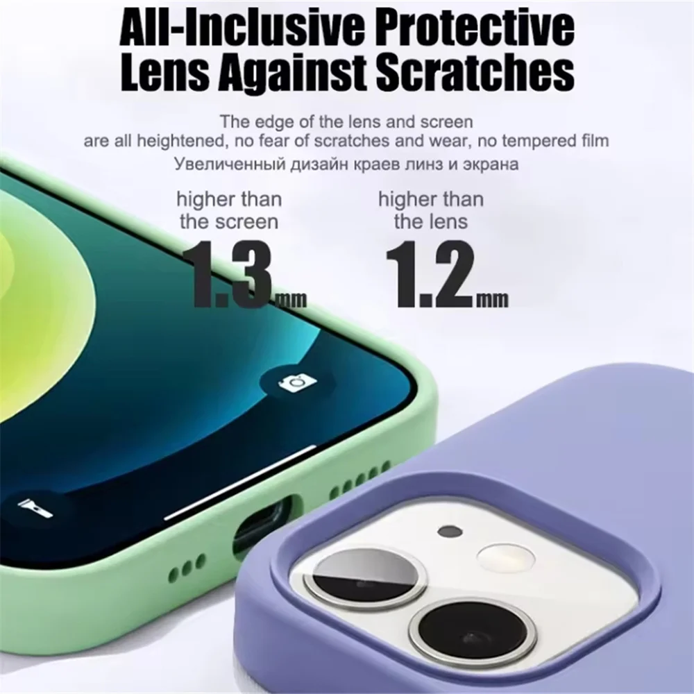 Soft Liquid Silicone Cases For Apple iPhone 16 11 12 13 14 15 Pro Max 14 15 16 PlusShockproof Bumper Cover Phone Accessories 4