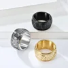 Large Big Stainless Steel Statement Bitcoin Silver Black Gold Plated Ring Hip Hop Jewelry for Men 2