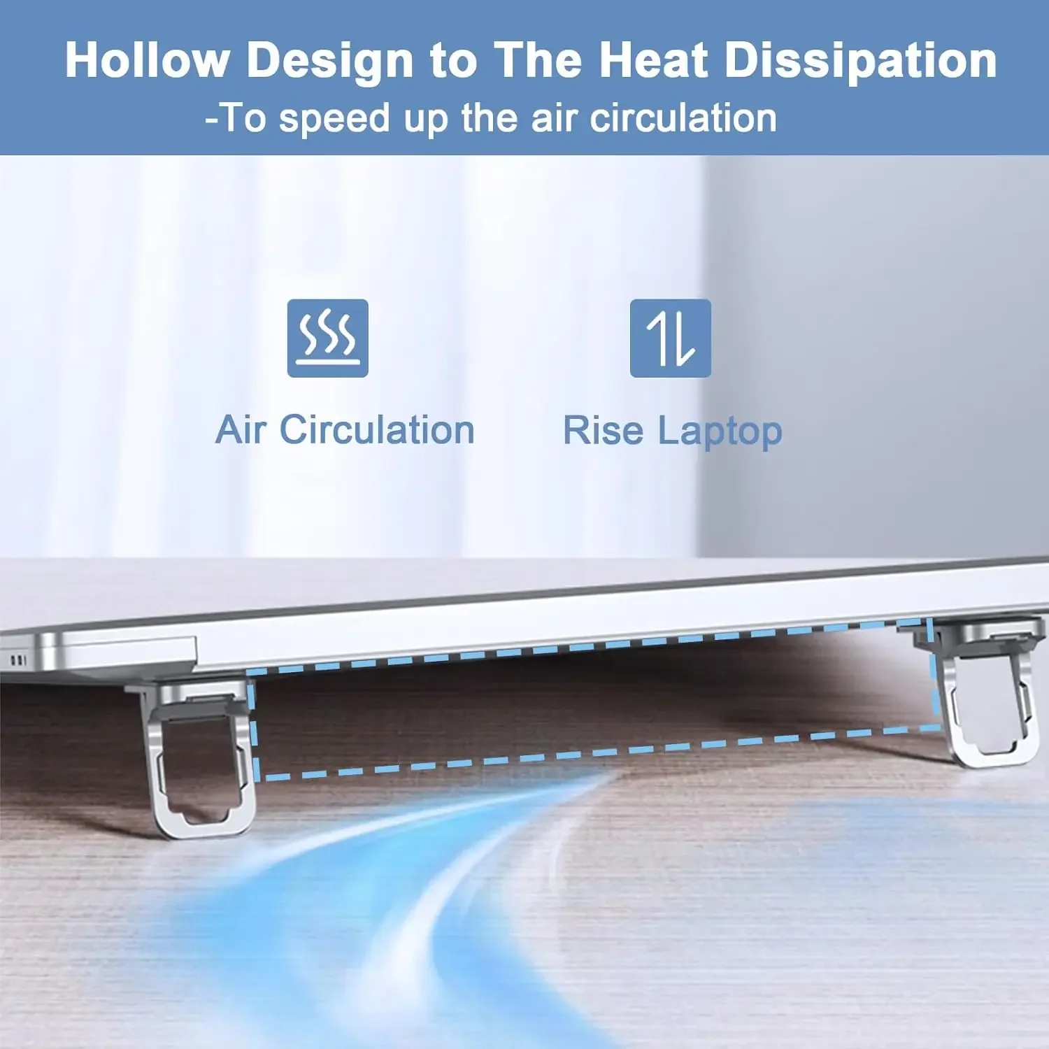 Foldable Portable Laptop & Tablet Stand Set - Adjustable Cooling Riser and Support Holder