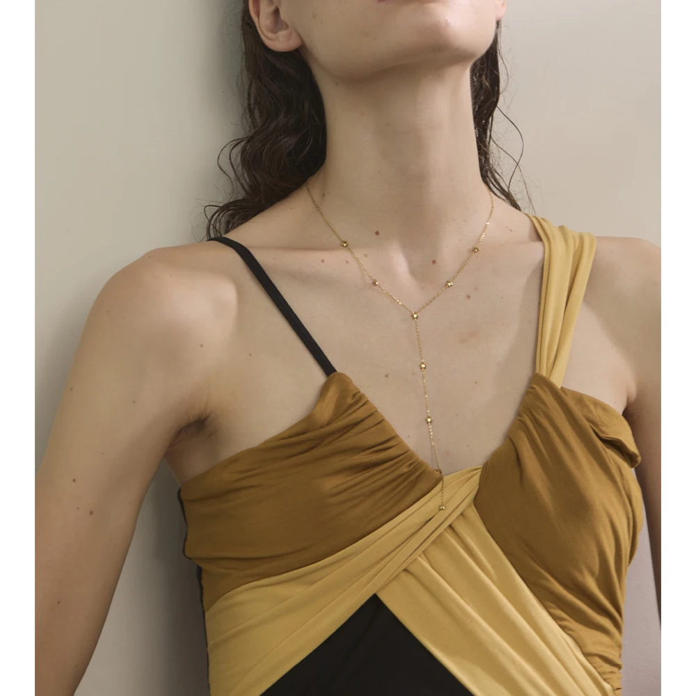 Yhpup Necklace Stainless Steel Star Chain