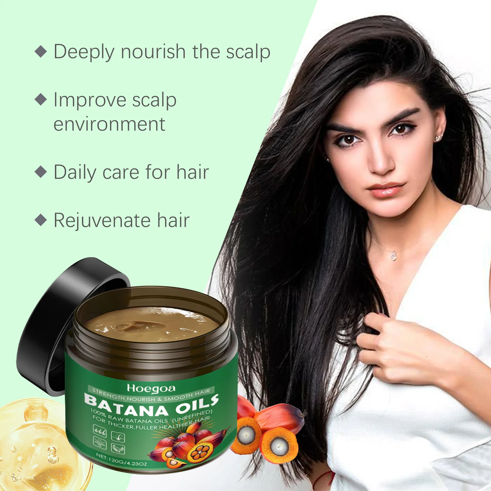 Pure Organic Hair Mask Batana Oil Hair Growth Oil Natural Treatment Nourishing Reduce Loss Anti-Breakage