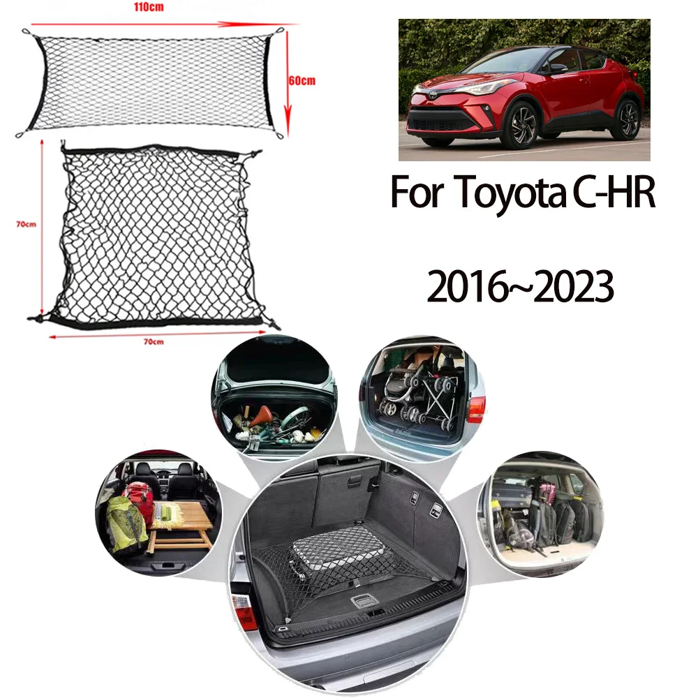 

Эластичная сетка-органайзер для багажника автомобиля Toyota C-HR C HR IZOA 2016 ~ 2023 2017 2018 2022