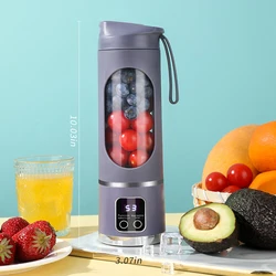 Compact USB Rechargeable Portable Blender Cup - 460ml 12 - Blade Mini Juicer - 7.4V (HS - 860)