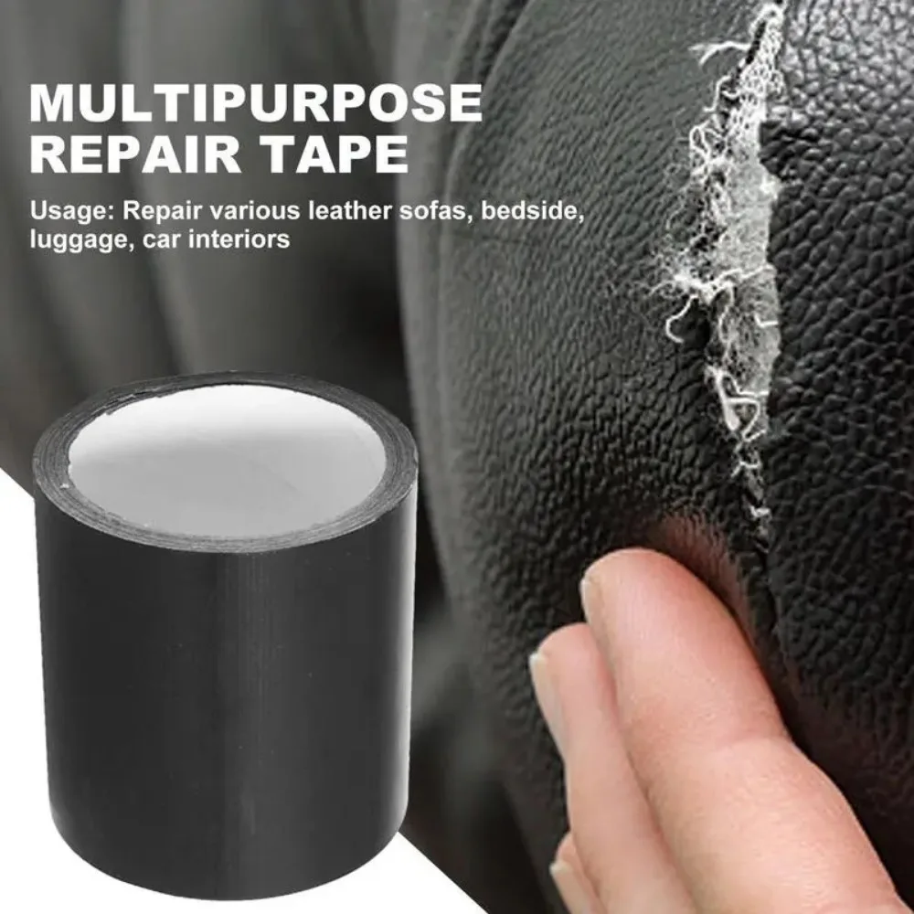 Leather Repair Tape Leather Repair Sticker Leather Patch Leather Repair Leather Repair Patch Leather Repair Material Self Adhesive Leather Sticker Black Duct Tape Leather Repair Subsidy Strong High Viscosity Battery Car Seat Cushion Car Leather Chair Sofa Repair Tape