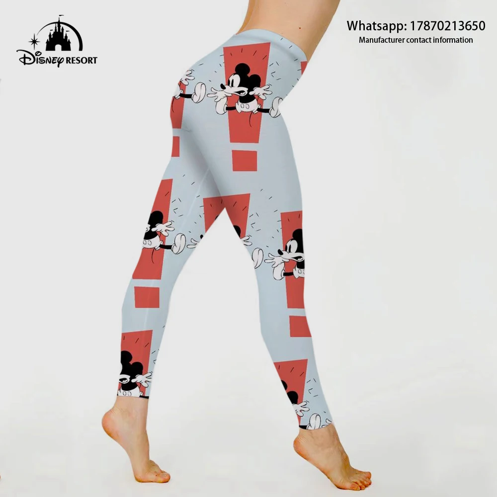 

2023 New Disney Brand Women Gym Yoga Seamless Pants Sportswear Stretch High Waist Workout Fitness Leggings Sweatpants
