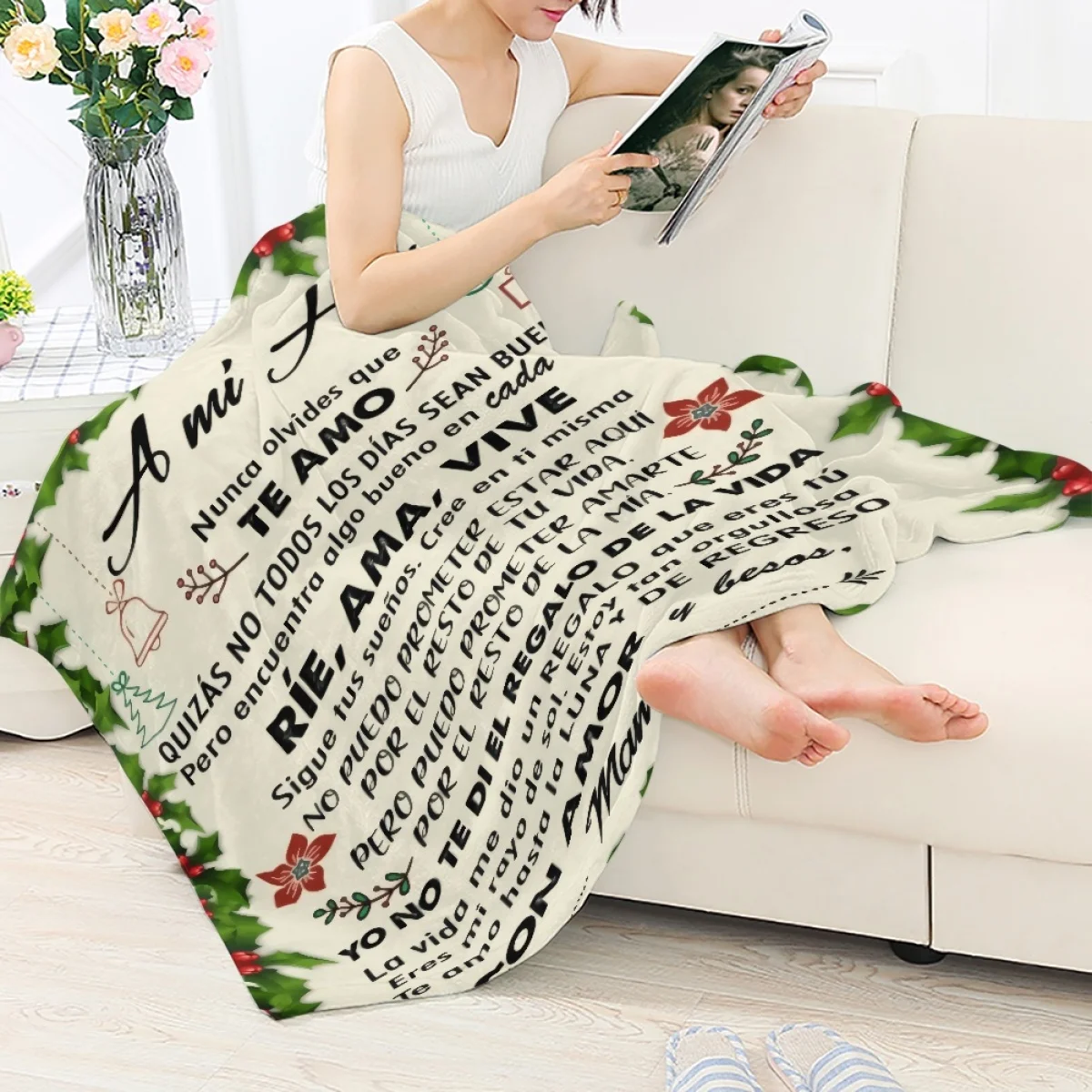 A mi Hija ���� Manta Nunca Olvides Que Te Amo �ö��� ���, ���� ���� ħ�뺸, ũ�������� ��� ������ ��� ����