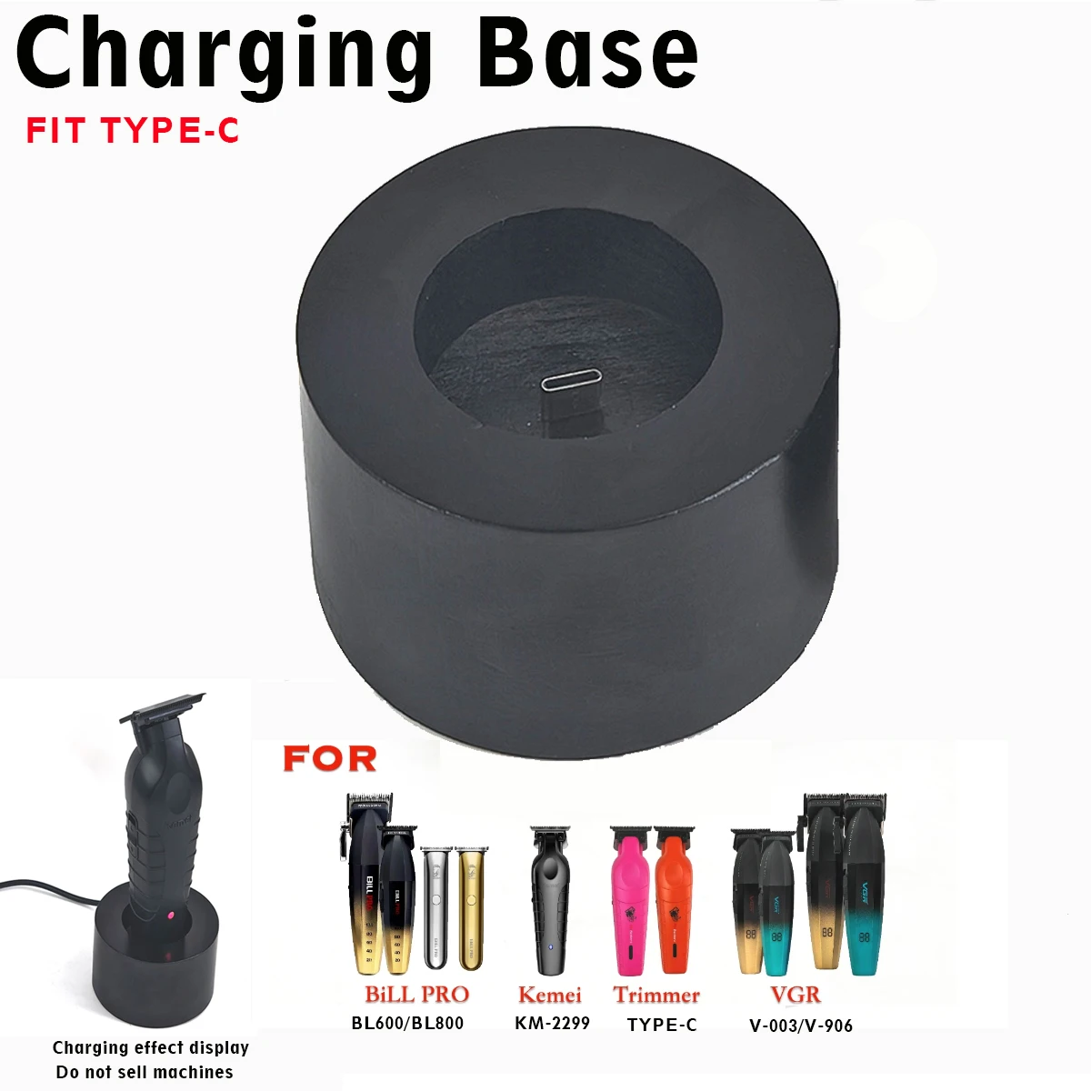 BRDCLIP Hair Clipper Charging Base Fit for KM-2299 VGR V003 V906 BiLLPRO BL600 Hair Trimmer Stand Accessories