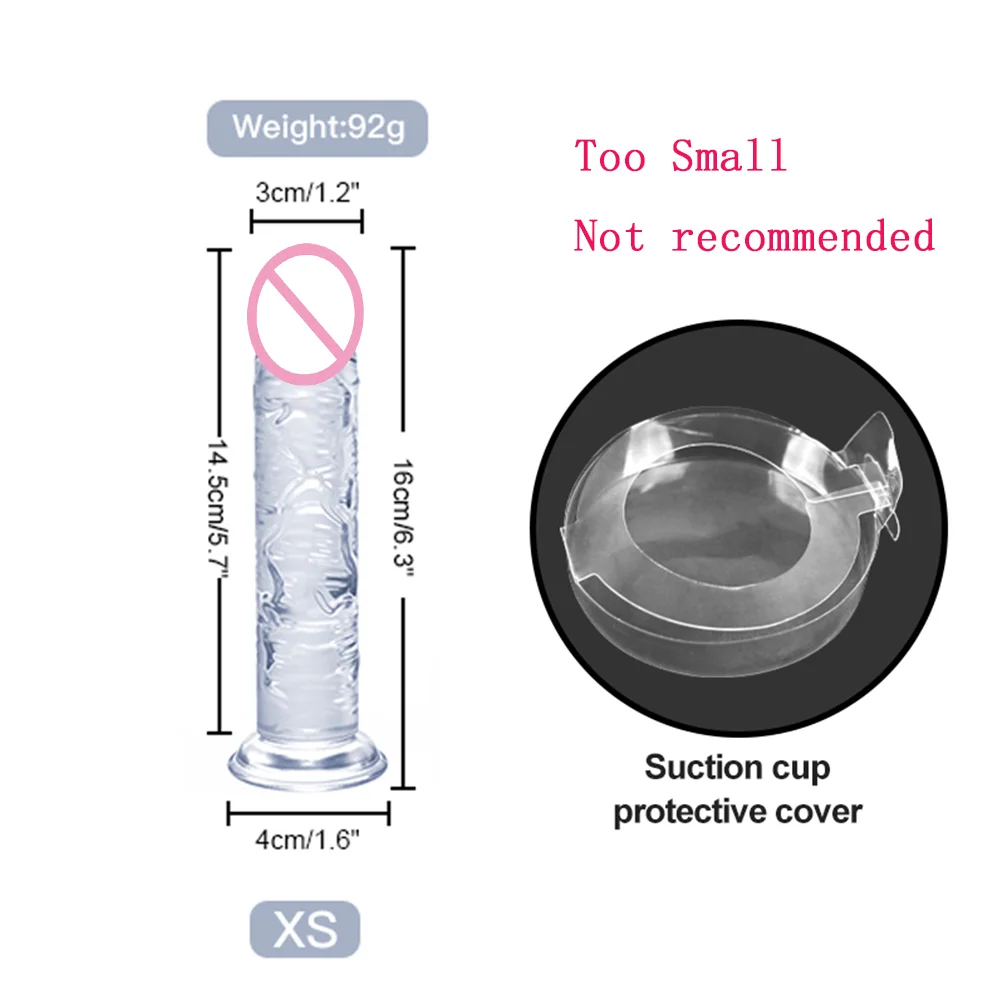 Transparent Big Dick 6 Sizes Realistic Jelly Dildo Women Gay Anal Sex Toys Soft Clitoris Vaginal Masturbators Penis Suction Cup