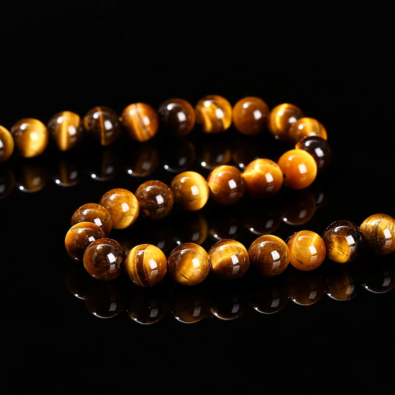 Wholesale Natural Yellow Tiger Eye Stone Bead Loose Spacer 4 6 8 10 12mm For Jewelry Making Diy Necklace Bracelet Accessoy 4