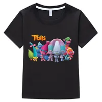 Summer Fantasia Balloon Trolls Clothes Girls T-shirt Children Tee Boys 100%Cotton Short Sleeve Tops y2k kids clothes Cotton 1