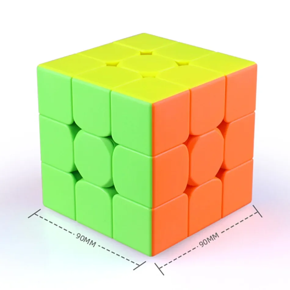 QiYi Big 3x3x3 Speed Cube QiMeng Plus 3x3 90mm Stickerless Magic Cube 9cm Antistress Cubes Learning Educational Puzzle Cubes Toy qiyi book guide secret tutorial book for magic cubes 17 kinds of cube easy learning and 3x3x3 cfop 3x3 cube magic cube