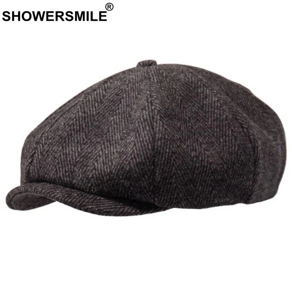 Wool Newsboy Caps Men Women British Cap Autumn Winter Hats cotton newsboy cap windproof winter hat