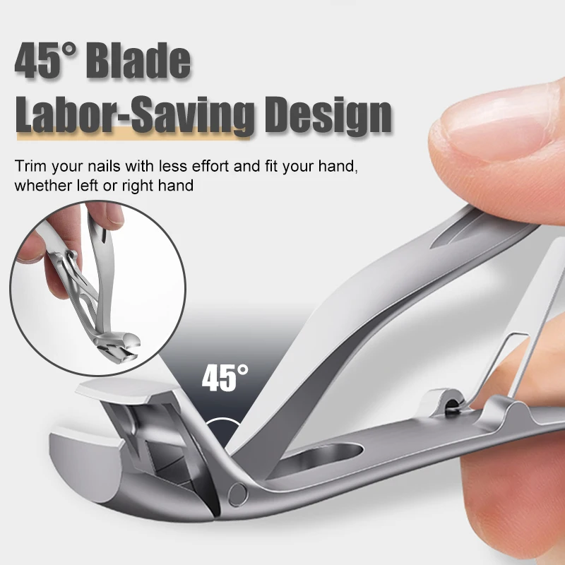 1Pcs Toenail Clippers Wide Jaw Opening Thick Nails Cutter Long Handle Stainless Steel Professional Fingernail Clipper 3