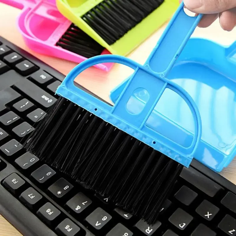 

Brush Durable Keyboard For Desktop Sweep 2pcs Set With Small Broom Brush Groove Dust Household Home Accessories Window Cleaning