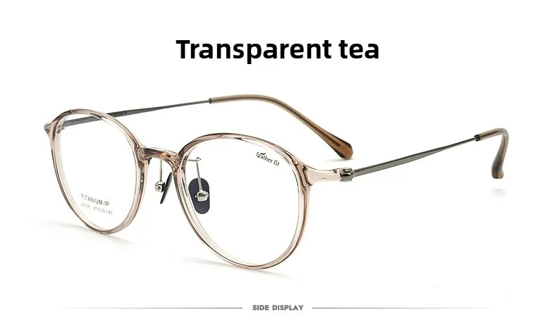 Feather-Light Titan-Brillengestelle, runde kleine TR90-Brille für Damen/Herren, tägliches Tragen, schlankes Design, leichter Komfort – Detail 11