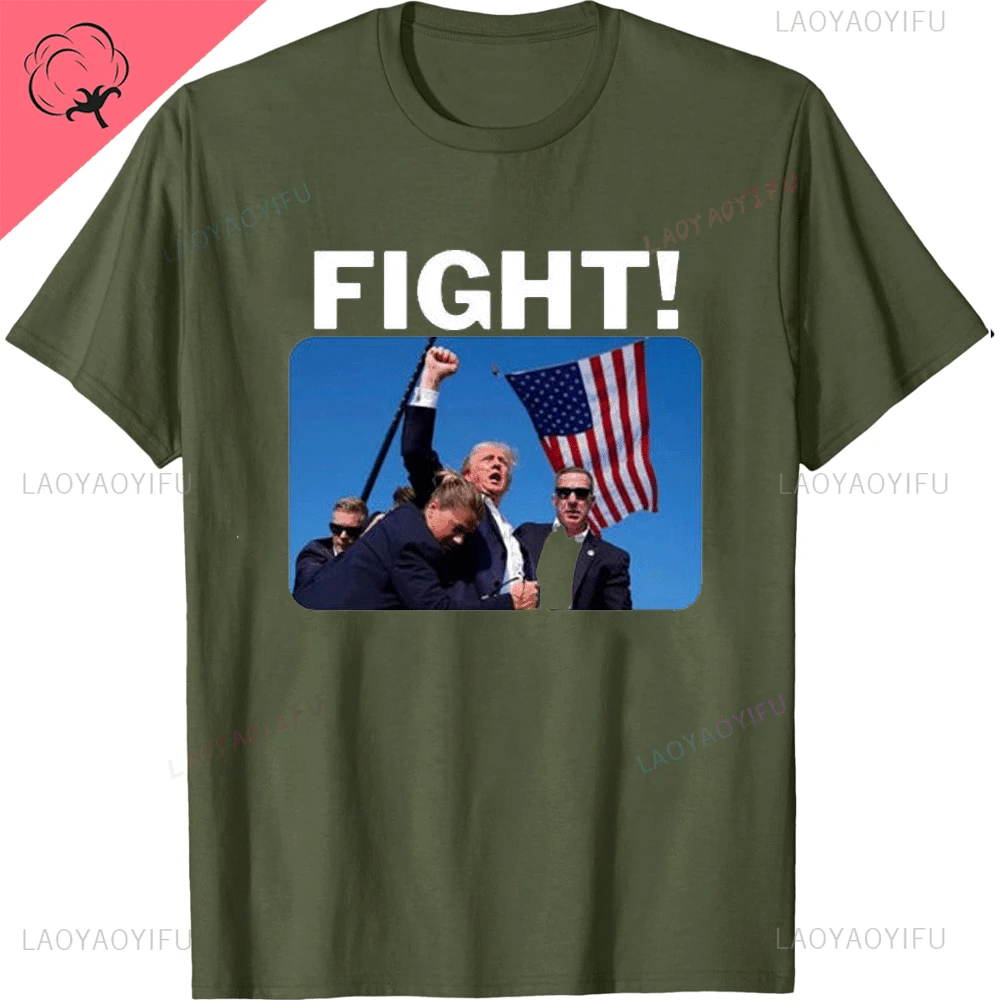thumbnail image 1 of Camiseta de Trump y gato, divertida camiseta de Trump, divertida camiseta política, camisetas de Stranger Things Harajuk, ropa de algodón grunge kawaii para hombres y mujeres, 1 of 5