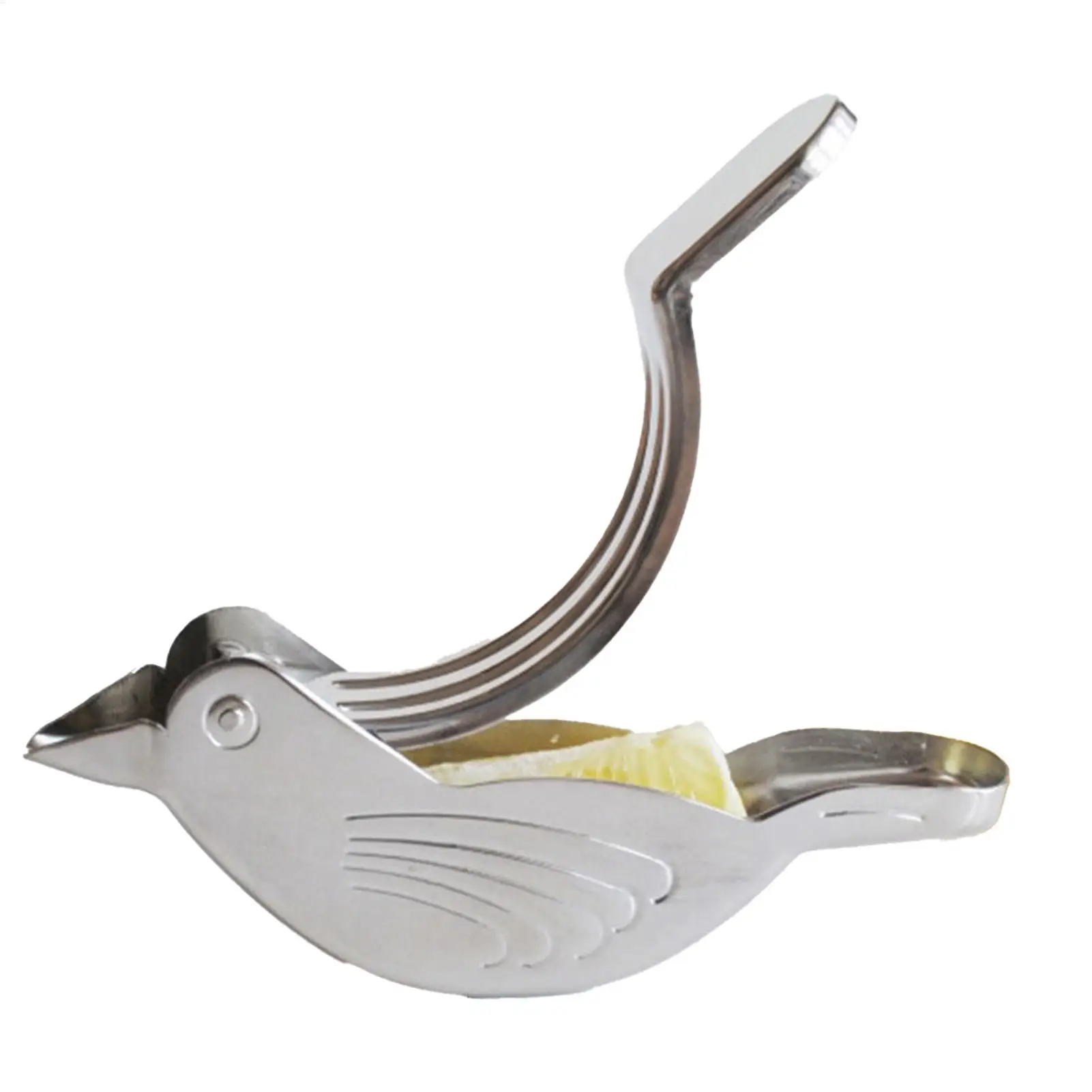 Silver Bird Shape Lemon Juicer Stainless Steel Manual Citrus Squeezer for Limes and Lemons Portable Kitchen Tool