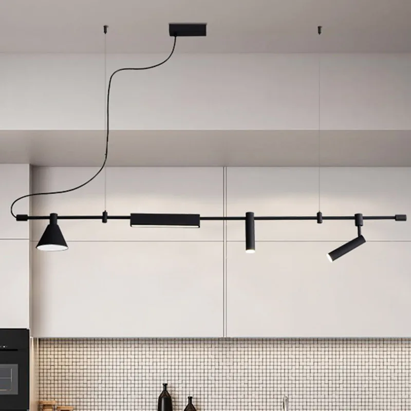 NordicDesignerLedChandelierSpotLightBlackforTableDiningKitchenBarPendantLampHomeDecorLightingSuspensionFixture-AliExpress39