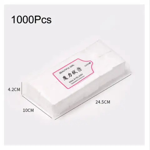 Lint-Free Cotton Pads for Nail and Beauty Cleaning - Eyelash Glue & Gel Polish Remover Wipes