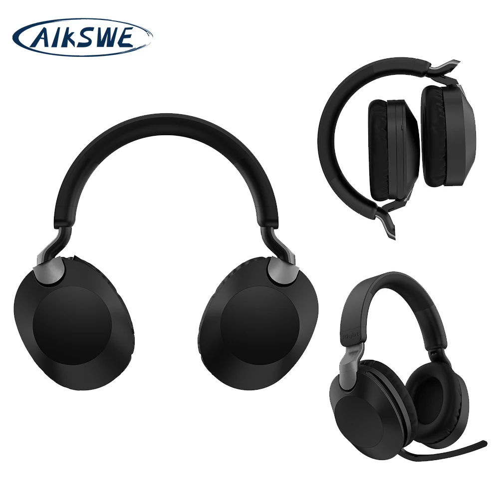 AIKSWE Wireless Bluetooth Headphones HIFI Stereo Foldable Microphone Sport Headset 12hrs Playback Time 40mm Drivers For Phone |