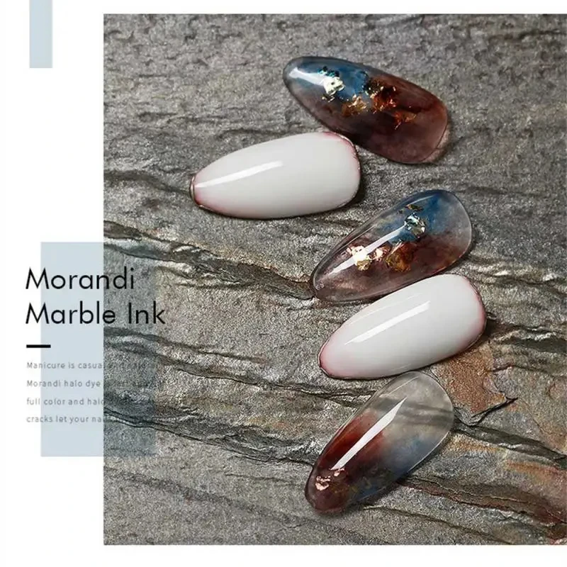 15ML Blühende Nagellack Set Marmor Nageltinte Tint Gel Aquarell Tinte Nagelkunst Blüte Gel Polnisches Semi Permanentes Abweichen UV Gel – Detail 7