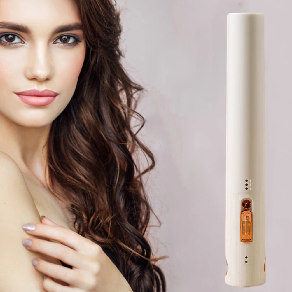 2 in 1 Ceramic Hair Curler Fasting Heating USB Rechargeable Hair Wand with 3 Temp Setting for Curl Wave Straighten Women Hair 2
