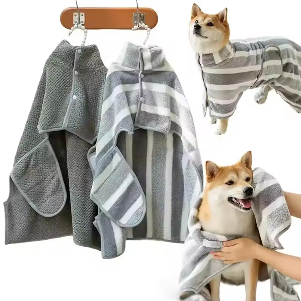 Dog Bathrobe Oversized Thick Absorbent Quick Drying Cat Supplies Golden Bath Coral Pet Bath Retriever Towel Fleece Towel To Q6A9