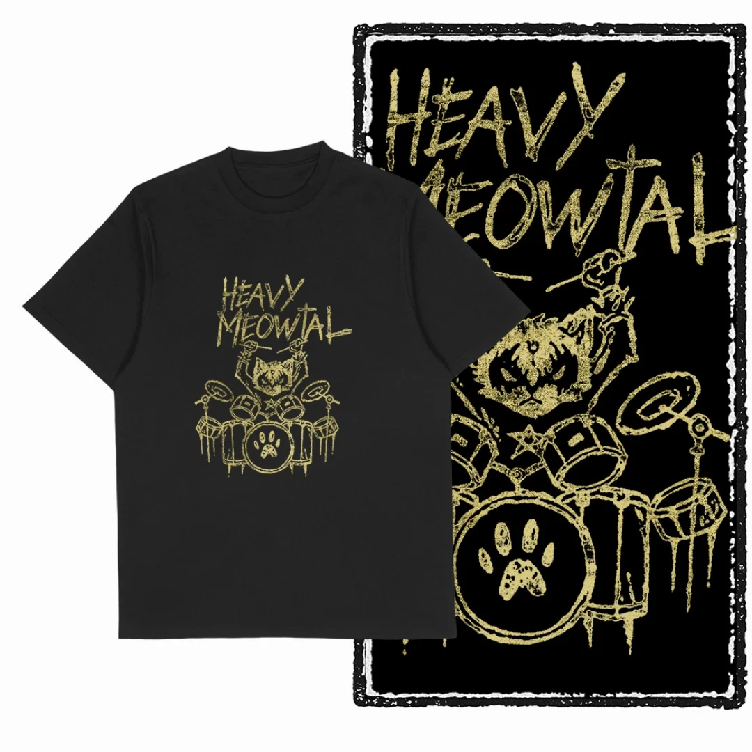 2025 패션 쿨 서프라이즈드 캣 프린트 남성 티셔츠 스트리트웨어 독점 그래픽 남성 티셔츠 코튼 유니섹스 티셔츠 여성 티셔츠