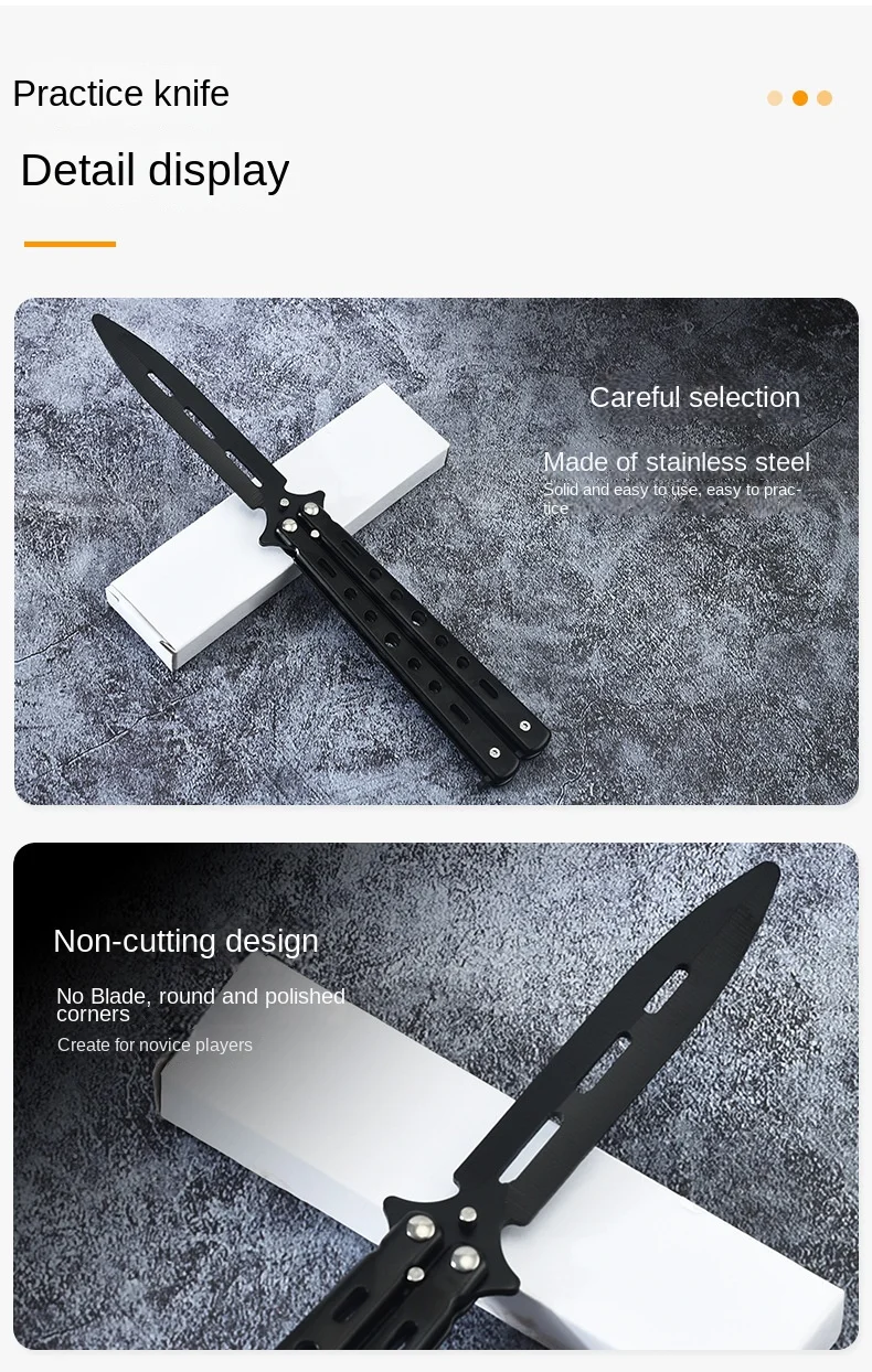 Couteau papillon pliable RS3, transformable, portable, Balisong émoussé CSGO,  entraîneur de poche, outil d'entraînement de survie pour le jeu en plein  air - AliExpress