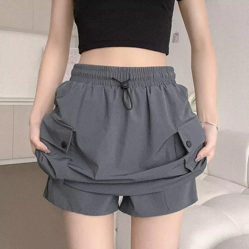 Women Summer Sports Wear Outdoor Sports Half Skirt Fashion Half Body Skirt Korean Golf Clothing Women High Waisted Pants female mini skirts running skirts sports skirts