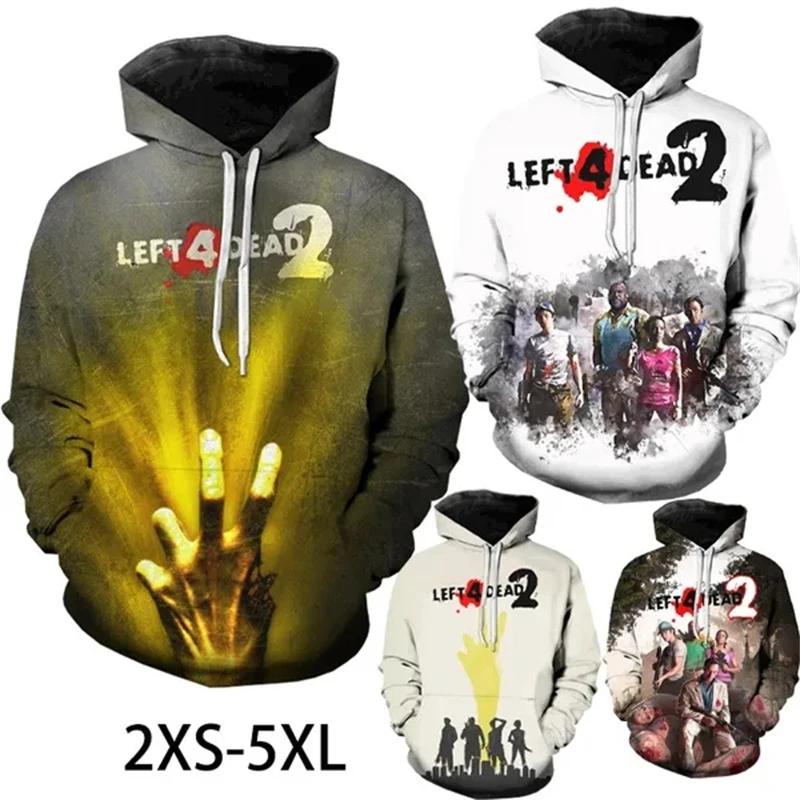 

Left 4 Dead 2 Video Game Men Women Hoodies Sweatshirts Clothing 3D Printed Funny Hip HOP Hoodies Novelty Streetwear Boy Hooded