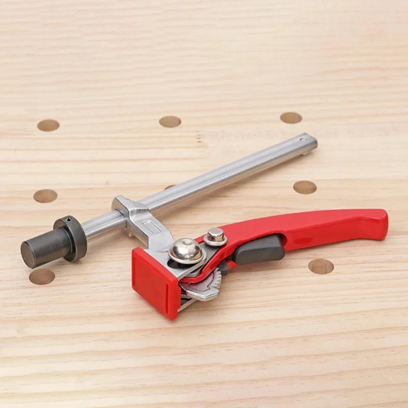 Desktop Dog Hole Fixing Clamp 1/2pc 19mm/20mm Adjustable Steel Table Clamp for Woodworking Workbench Fixing Ratchet F Clamp woodworking clamp,woodworking tools,woodworking tool