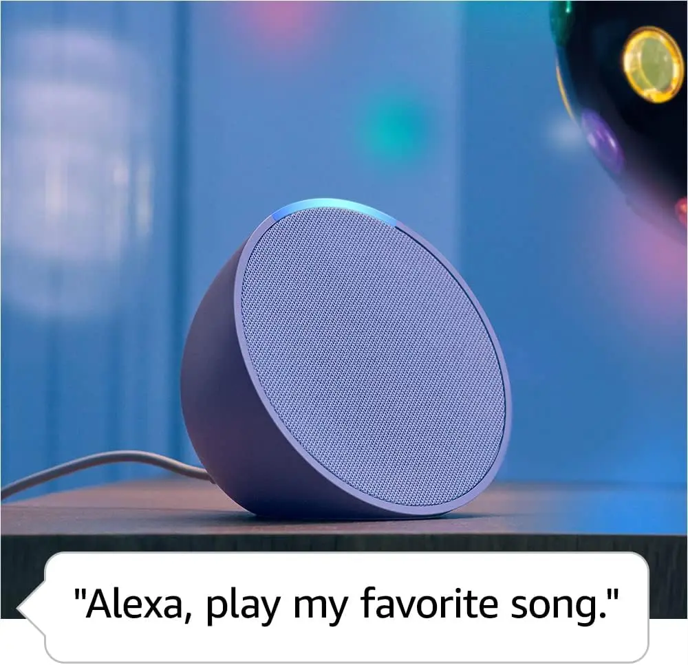 Echo Dot Pop Music and Display Smart RGB Illuminated Speaker powered by Alexa for music smart home control and voice interaction