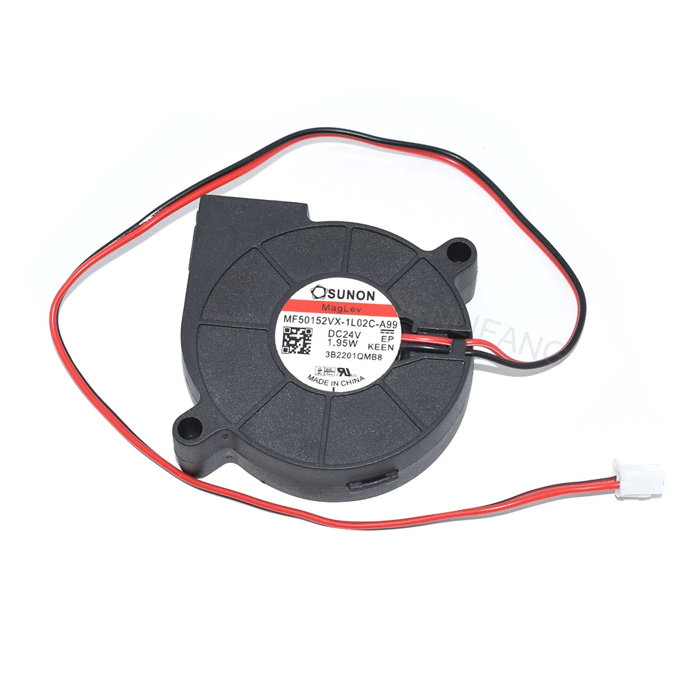 New For SUNON MF50152VX-1L02C-A99 5015 50*50*15MM 24V 1.95W 2Pin 3D Printer Centrifugal Turbine Blower Cooling Fan — view 6