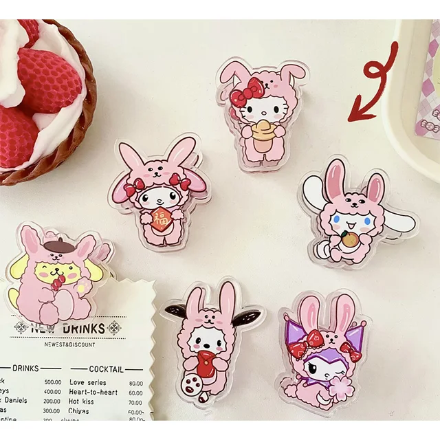Sanrio Hello Kitty Kuromi Cinnamoroll Binder Clips: A Fun and Functional Office Tool