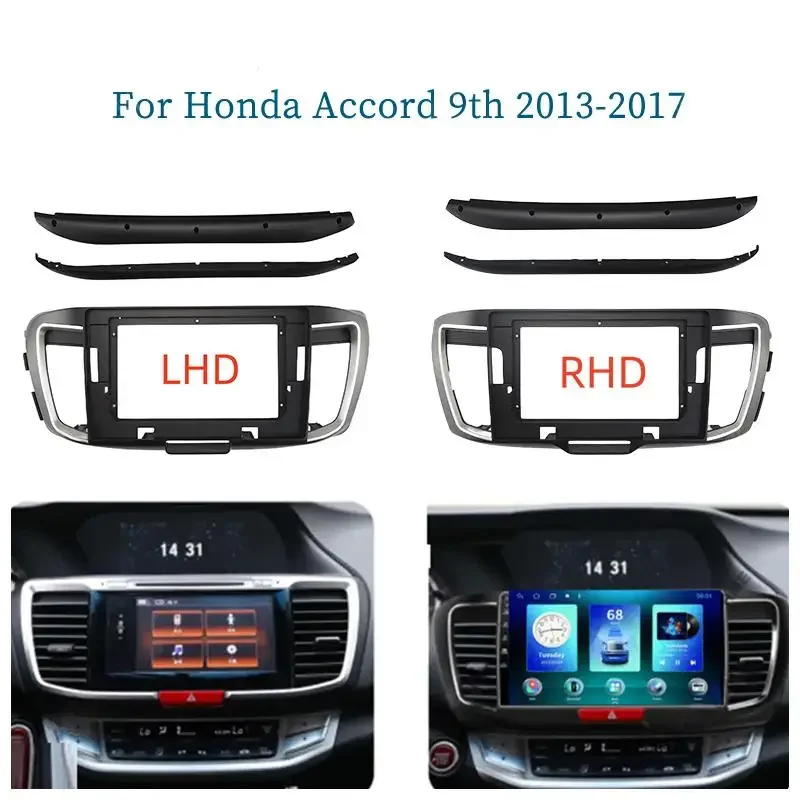 

10-дюймовая Автомобильная рамка Fascia Adapter Bezel Android Радио Аудио Панель комплект для Honda Accord 9 9 9 2013-2017